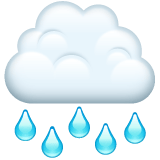 Whatsapp design of the cloud with rain emoji verson:2.23.2.72