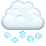 Whatsapp design of the cloud with snow emoji verson:2.23.2.72