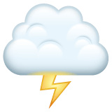 Whatsapp design of the cloud with lightning emoji verson:2.23.2.72