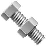 Whatsapp design of the nut and bolt emoji verson:2.23.2.72