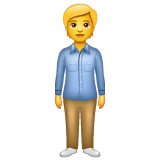 Whatsapp design of the person standing emoji verson:2.23.2.72