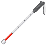 Whatsapp design of the white cane emoji verson:2.23.2.72