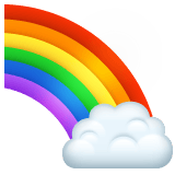 Whatsapp design of the rainbow emoji verson:2.23.2.72
