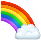 Whatsapp design of the rainbow emoji verson:2.23.2.72