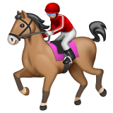 Whatsapp design of the horse racing: light skin tone emoji verson:2.23.2.72