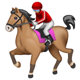 Whatsapp design of the horse racing: light skin tone emoji verson:2.23.2.72