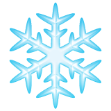 Whatsapp design of the snowflake emoji verson:2.23.2.72