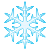 Whatsapp design of the snowflake emoji verson:2.23.2.72