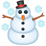 Whatsapp design of the snowman emoji verson:2.23.2.72