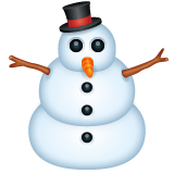 Whatsapp design of the snowman without snow emoji verson:2.23.2.72