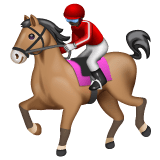 Whatsapp design of the horse racing: dark skin tone emoji verson:2.23.2.72