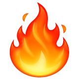Whatsapp design of the fire emoji verson:2.23.2.72