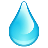 Whatsapp design of the droplet emoji verson:2.23.2.72
