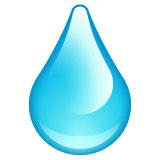 Whatsapp design of the droplet emoji verson:2.23.2.72