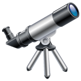 Whatsapp design of the telescope emoji verson:2.23.2.72