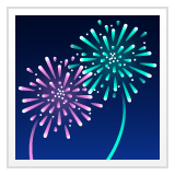 Whatsapp design of the fireworks emoji verson:2.23.2.72