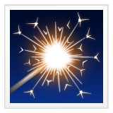 Whatsapp design of the sparkler emoji verson:2.23.2.72