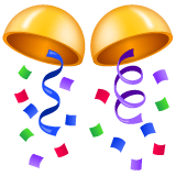 Whatsapp design of the confetti ball emoji verson:2.23.2.72