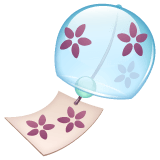 Whatsapp design of the wind chime emoji verson:2.23.2.72