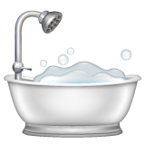 Whatsapp design of the bathtub emoji verson:2.23.2.72