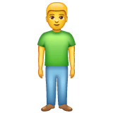 Whatsapp design of the man standing emoji verson:2.23.2.72