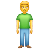 Whatsapp design of the man standing emoji verson:2.23.2.72