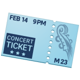 Whatsapp design of the ticket emoji verson:2.23.2.72