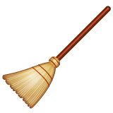 Whatsapp design of the broom emoji verson:2.23.2.72