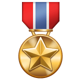 Whatsapp design of the military medal emoji verson:2.23.2.72
