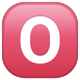 Whatsapp design of the O button (blood type) emoji verson:2.23.2.72