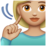 Whatsapp design of the deaf woman: medium-light skin tone emoji verson:2.23.2.72