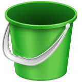 Whatsapp design of the bucket emoji verson:2.23.2.72