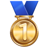 Whatsapp design of the 1st place medal emoji verson:2.23.2.72