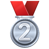 Whatsapp design of the 2nd place medal emoji verson:2.23.2.72
