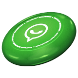 Whatsapp design of the flying disc emoji verson:2.23.2.72