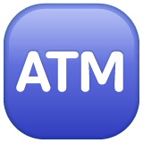 Whatsapp design of the ATM sign emoji verson:2.23.2.72