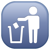 Whatsapp design of the litter in bin sign emoji verson:2.23.2.72