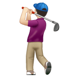 Whatsapp design of the person golfing: light skin tone emoji verson:2.23.2.72