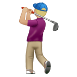 Whatsapp design of the person golfing: medium-light skin tone emoji verson:2.23.2.72