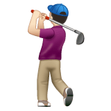 Whatsapp design of the man golfing: light skin tone emoji verson:2.23.2.72