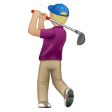 Whatsapp design of the man golfing: medium-light skin tone emoji verson:2.23.2.72