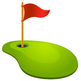 Whatsapp design of the flag in hole emoji verson:2.23.2.72