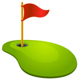 Whatsapp design of the flag in hole emoji verson:2.23.2.72