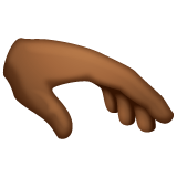 Whatsapp design of the palm down hand: medium-dark skin tone emoji verson:2.23.2.72