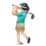 Whatsapp design of the woman golfing: light skin tone emoji verson:2.23.2.72