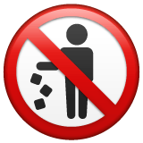 Whatsapp design of the no littering emoji verson:2.23.2.72