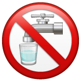 Whatsapp design of the non-potable water emoji verson:2.23.2.72