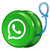 Whatsapp design of the yo-yo emoji verson:2.23.2.72