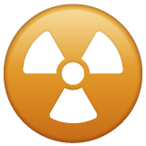Whatsapp design of the radioactive emoji verson:2.23.2.72