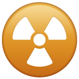 Whatsapp design of the radioactive emoji verson:2.23.2.72